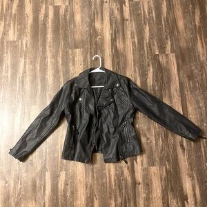 Max Studio Black Leather Jacket